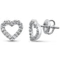 .15ct G SI 10K White Gold Diamond Heart Earrings