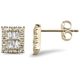 <span>DIAMOND CLOSEOUT! </span> .25ct G SI 14K Yellow Gold Diamond Round & Baguette Earrings
