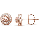.35ct G SI 10K Rose Gold Diamond Round Stud Earrings