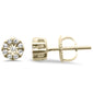 .13ct G SI 10K Yellow Gold Diamond Round Shaped Stud Earrings