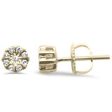 <span>DIAMOND CLOSEOUT! </span>.13ct G SI 10K Yellow Gold Diamond Round Shaped Stud Earrings