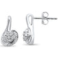 <span>DIAMOND CLOSEOUT! </span> .11ct G SI 14K White Gold Diamond Round & Baguette Drop Earrings