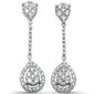 <span style="color:purple">SPECIAL!</span> .48ct G SI 14K White Gold Diamond Pear Shape Dangling Earring