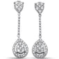 <span style="color:purple">SPECIAL!</span> .48ct G SI 14K White Gold Diamond Pear Shape Dangling Earring