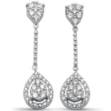 <span>DIAMOND CLOSEOUT! </span>.48ct G SI 14K White Gold Diamond Pear Shape Dangling Earring