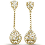 .47ct G SI 14K Yellow Gold Diamond Pear Shape Dangling Earring