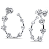 <span>DIAMOND CLOSEOUT! </span>.74ct G SI 14K White Gold Diamond Heart Hoop Earring