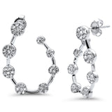 <span style="color:purple">SPECIAL!</span> .72ct G SI 14K White Gold Diamond Hoop Earring