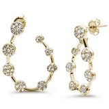 .74ct G SI 14K Yellow Gold Diamond Hoop Earring