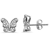 .15ct G SI 14K White Gold Diamond Butterfly Earring
