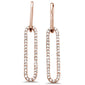 <span style="color:purple">SPECIAL!</span> .40ct G SI 14K Rose Gold Diamond Paperclip Earring