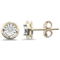 .05ct G SI 10K Yellow Gold Miracle Illusion Stud Earrings