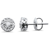 <span>DIAMOND CLOSEOUT! </span>.33ct G SI 14K White Gold Diamond Halo Earrings