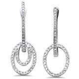 <span>DIAMOND CLOSEOUT! </span>.25ct G SI 14K White Gold Oval Dangling Earrings