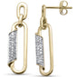<span style="color:purple">SPECIAL!</span>.25ct G SI 14K Yellow Gold Diamond Paperclip Drop Earrings