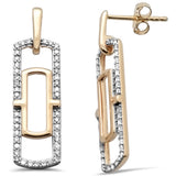 .39ct G SI 14K Yellow Gold Diamond Paperclip Style Drop Earrings