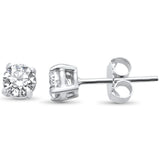 <span style="color:purple">SPECIAL!</span> .46ct G SI 14K White Gold Round Diamond Solitaire Earrings