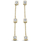 <span style="color:purple">SPECIAL!</span> .24ct G SI 14K Yellow Gold Diamond Square Shaped Drop Dangle Earrings