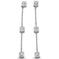 <span style="color:purple">SPECIAL!</span> .24ct G SI 14K White Gold Diamond Square Shaped Drop Dangle Earrings