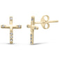 <span style="color:purple">SPECIAL!</span> .10ct G SI 14K Yellow Gold Diamond Cross Earrings