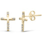 <span>DIAMOND CLOSEOUT! </span>.10ct G SI 14K Yellow Gold Diamond Cross Earrings