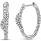 <span style="color:purple">SPECIAL!</span> .13ct G SI 14K White Gold Diamond Bead Style Hoop Earrings