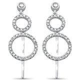 .38ct G SI 14K White Gold Diamond Drop Dangle Earrings