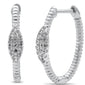 <span style="color:purple">SPECIAL!</span> .20ct G SI 14K White Gold Diamond Twisted Hoop Earrings