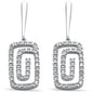 <span style="color:purple">SPECIAL!</span> .32ct G SI 14K White Gold Diamond Rectangle Swirl Drop Earrings