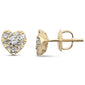 <span style="color:purple">SPECIAL!</span> .50ct G SI 14K Yellow Gold Diamond Heart Earrings