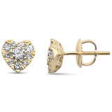 <span>DIAMOND CLOSEOUT! </span>.50ct G SI 14K Yellow Gold Diamond Heart Earrings