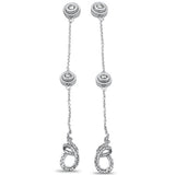 .36ct G SI 14K White Gold Diamond Dangle Earrings