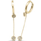 .15ct G SI 14K Yellow Gold Diamond Dangle Earrings