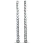 <span style="color:purple">SPECIAL!</span> .79ct G SI 14K White Gold Diamond Long Chain Dangle Drop Earrings