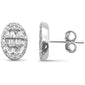 <span>DIAMOND CLOSEOUT! </span> .48ct G SI 14K White Gold Round & Baguette Diamond Oval Shaped Stud Earrings
