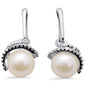 <span style="color:purple">SPECIAL!</span> .25ct G SI 14K White Gold Diamond Pearl Drop Earrings