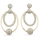 .72ct G SI 14K Yellow Gold Diamond Oval Shaped Dangling Earrings