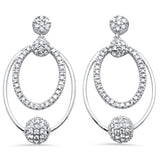 <span>DIAMOND CLOSEOUT! </span>.73ct G SI 14K White Gold Diamond Oval Shaped Dangling Earrings