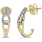 .16ct G SI 14K Yellow Gold Diamond Link Style Earrings