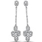 <span style="color:purple">SPECIAL!</span> .49ct G SI 14K White Gold Diamond Round & Baguette Dangling Earrings