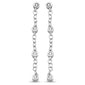 <span style="color:purple">SPECIAL!</span> .21ct G SI 14K White Gold Diamond Drop Chain Style Earrings Screw Back