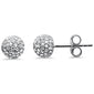 <span style="color:purple">SPECIAL!</span> .52ct G SI 14K White Gold Diamond Disco Ball Earrings Push Backings