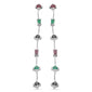 <span style="color:purple">SPECIAL!</span> 1.48ct G SI 14K White Gold Multi Color Gemstones Drop Screw Back Earrings