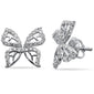 <span style="color:purple">SPECIAL!</span>.40ct G SI 14K White Gold Diamond Butterfly Earrings Screw Back