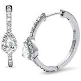 .72ct G SI 14K White Gold Diamond Pear Shaped Click Post Earrings
