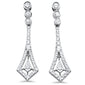 <span style="color:purple">SPECIAL!</span>.49ct G SI 14K White Gold Diamond Drop Dangle Earrings