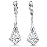 .49ct G SI 14K White Gold Diamond Drop Dangle Earrings