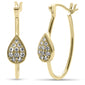 <span style="color:purple">SPECIAL!</span>.25ct G SI 14K Yellow Gold Diamond Pear Shaped Huggie Earrings