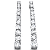 1.00ct G SI 14K White Gold Diamond Graduated Stones Drop Earrings