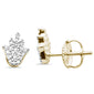 .16ct G SI 14K Yellow Gold Diamond Hamsa Earrings